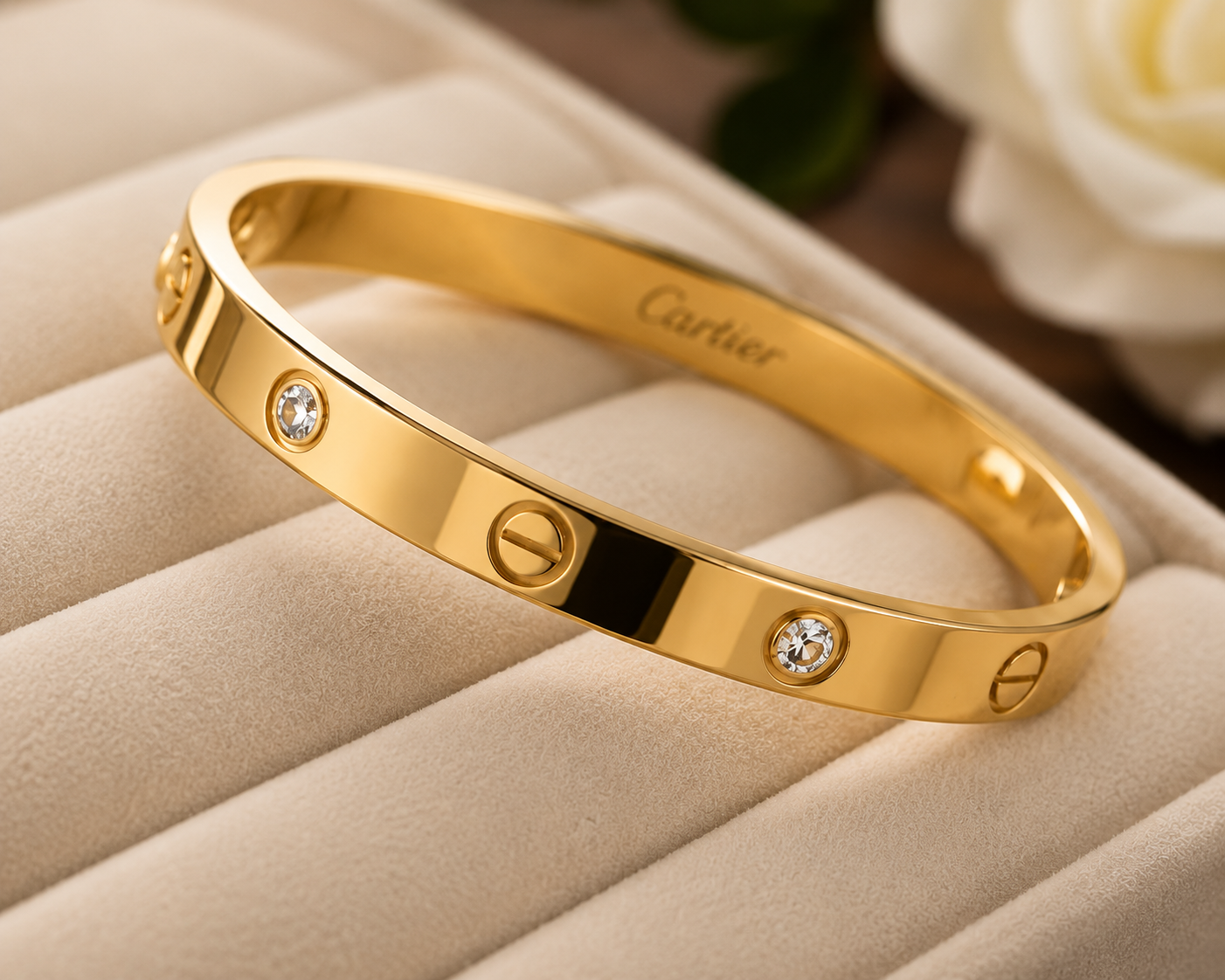 Cartier Love Necklace, Ring, Earrings & Bangle Set