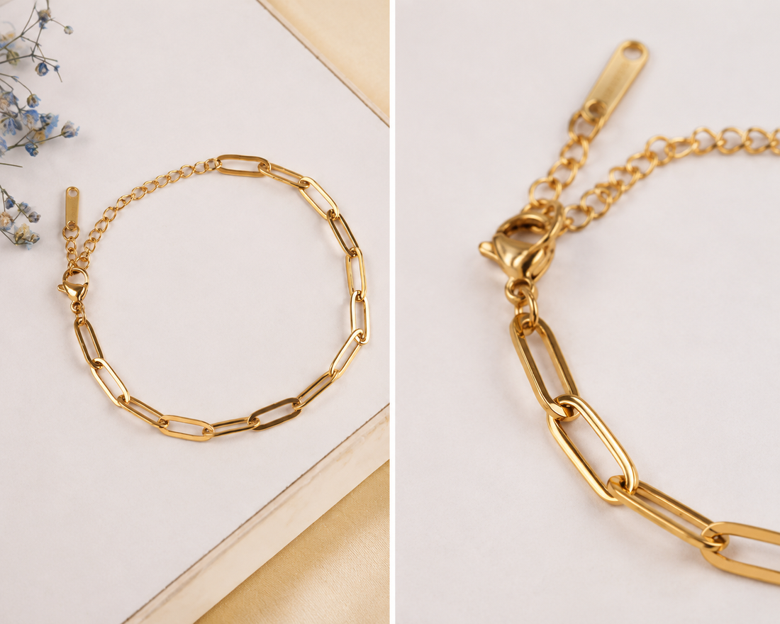Gold Paperclip Chain Bracelet