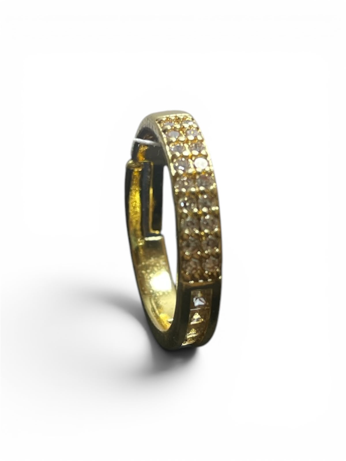 Two-Tone Crystal Ring