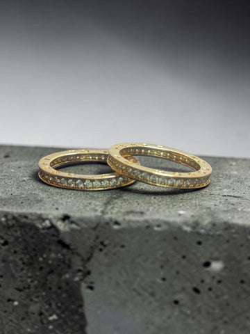 Gold Externity Band Ring Set (Pair)