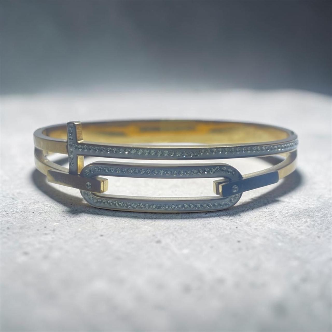 Layered Metal Cuff Bangle