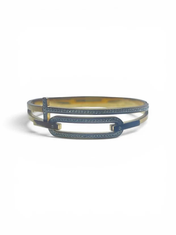 Layered Metal Cuff Bangle