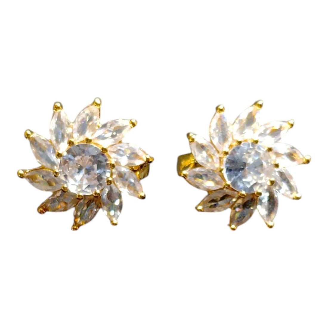 Crystal Sunflower Stud Earrings