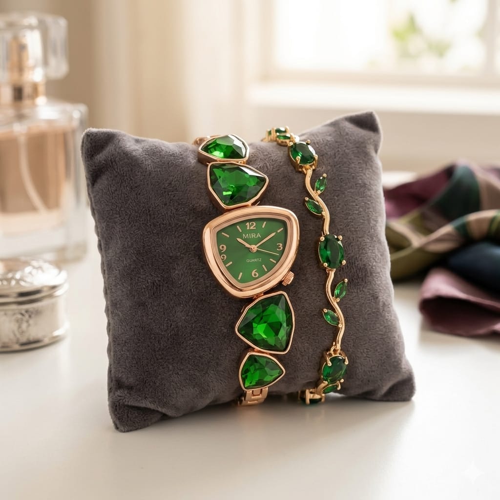 Stone Watch with Tulip Bracelet