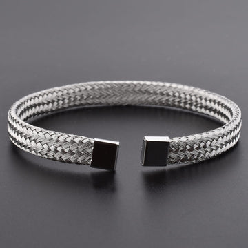 Braided Steel Cuff Bracelet