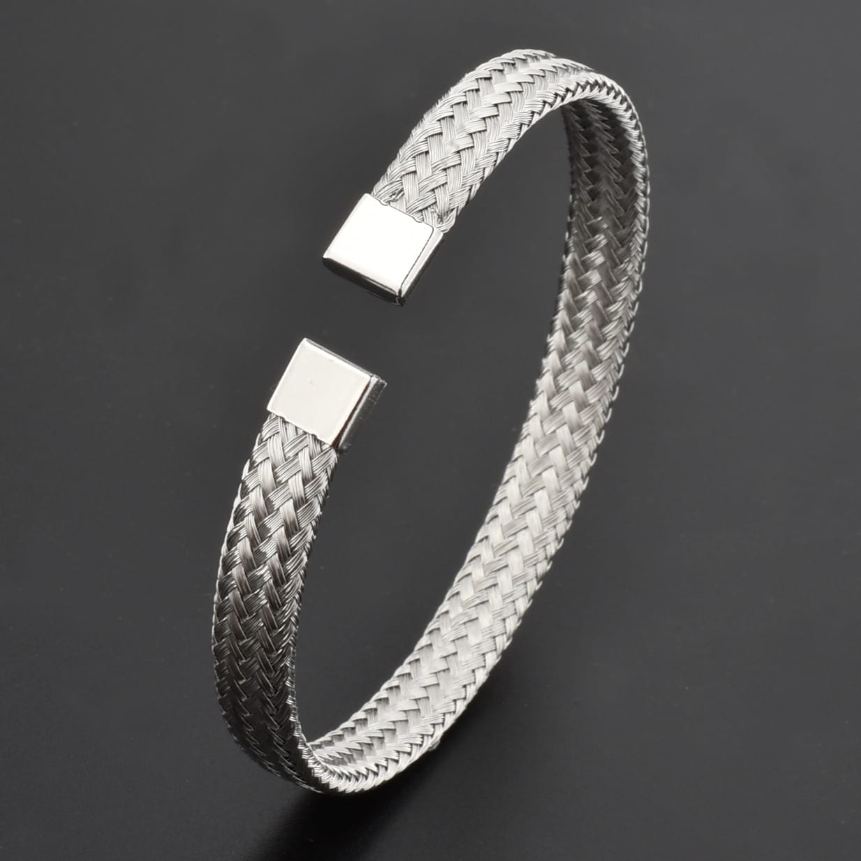 Braided Steel Cuff Bracelet