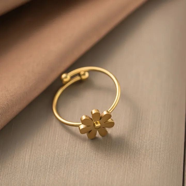 Gold Flower Cluster Wrap Ring