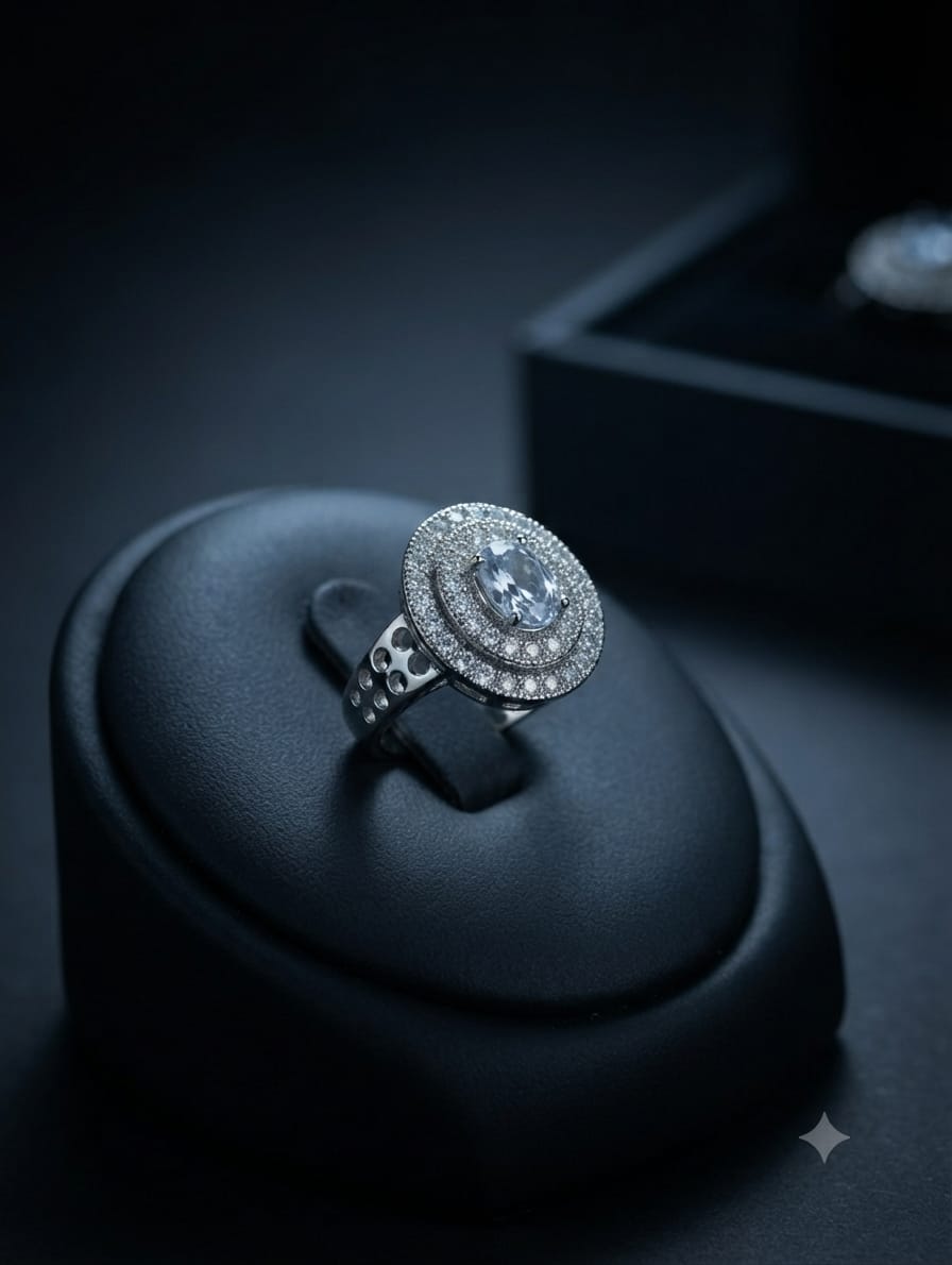 Royal Halo Zircon Ring