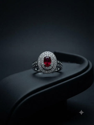 Royal Halo Zircon Ring