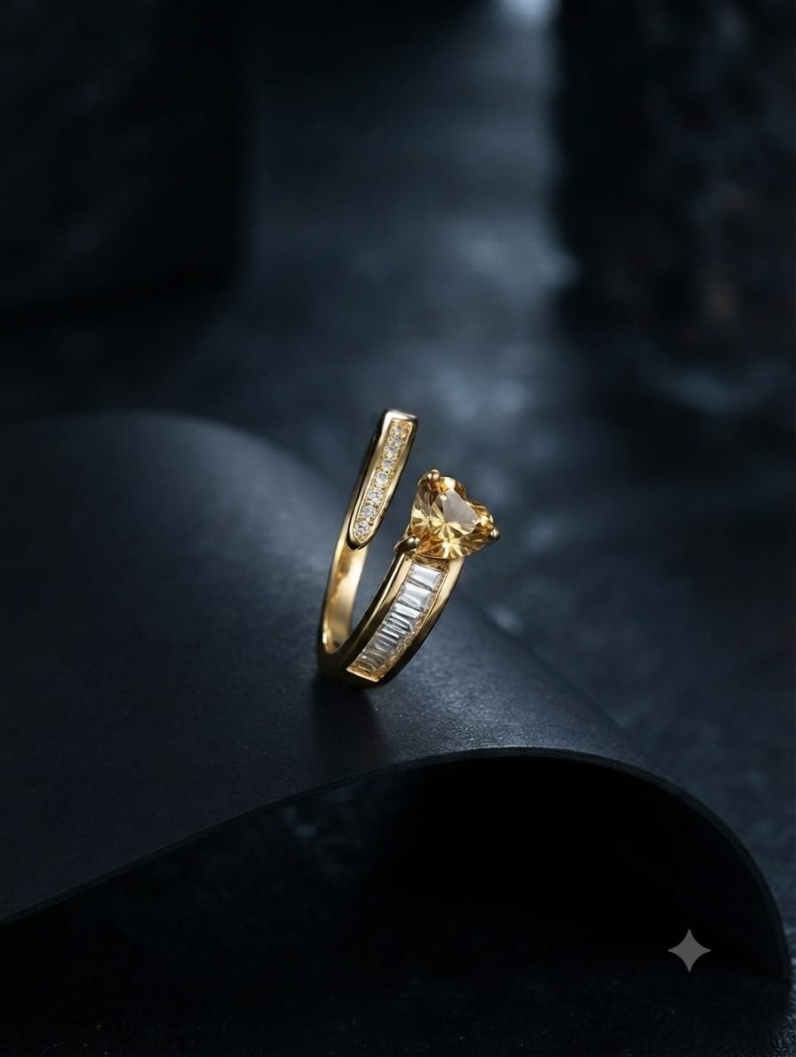 Taper Zircon Stone Ring&nbsp;