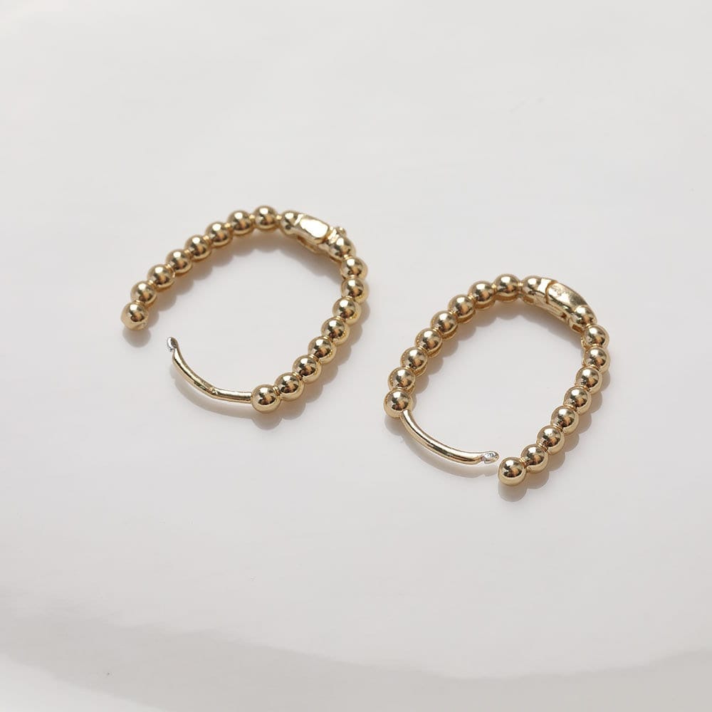 Oval Bead Hoops