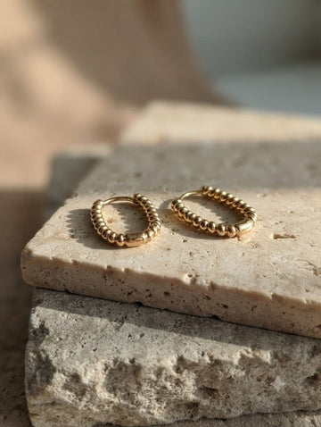 Oval Bead Hoops