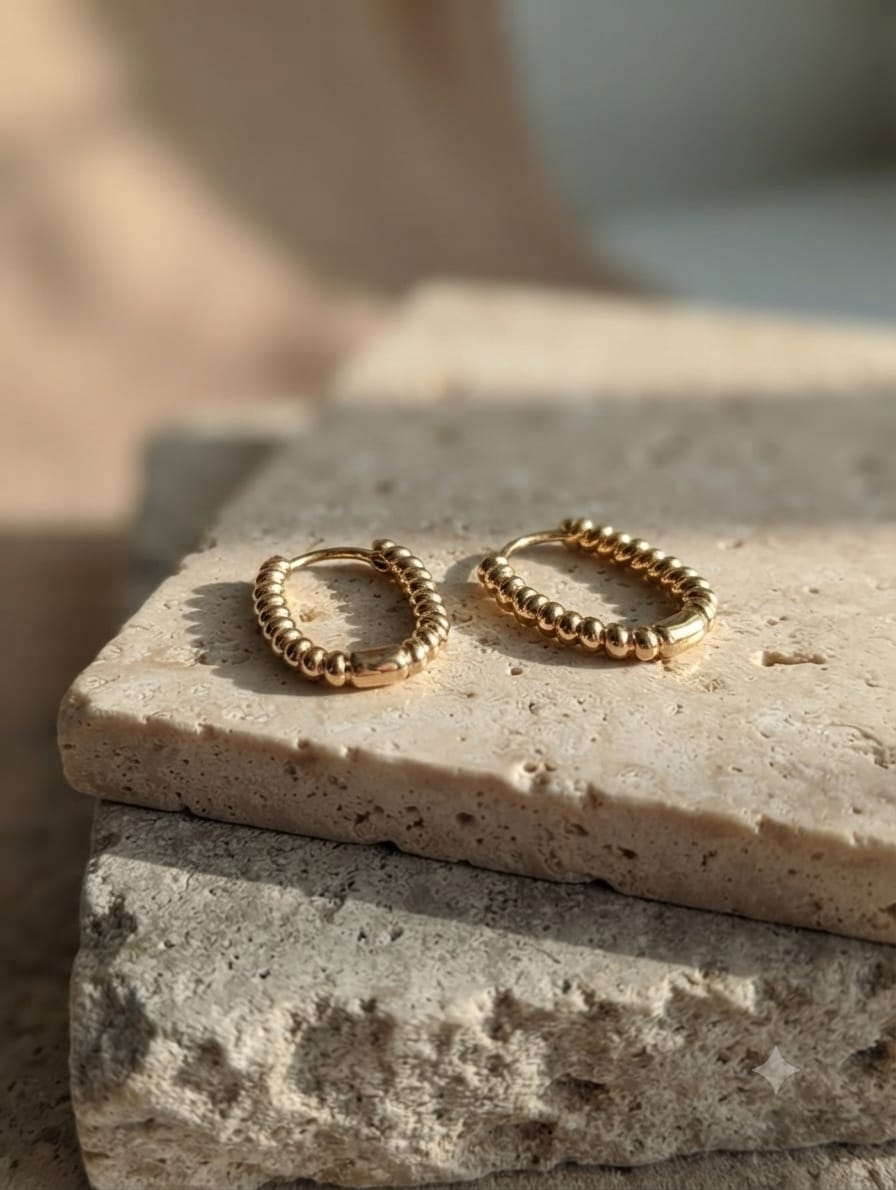 Oval Bead Hoops