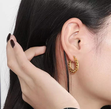 Chunky Cuban Link Hoops