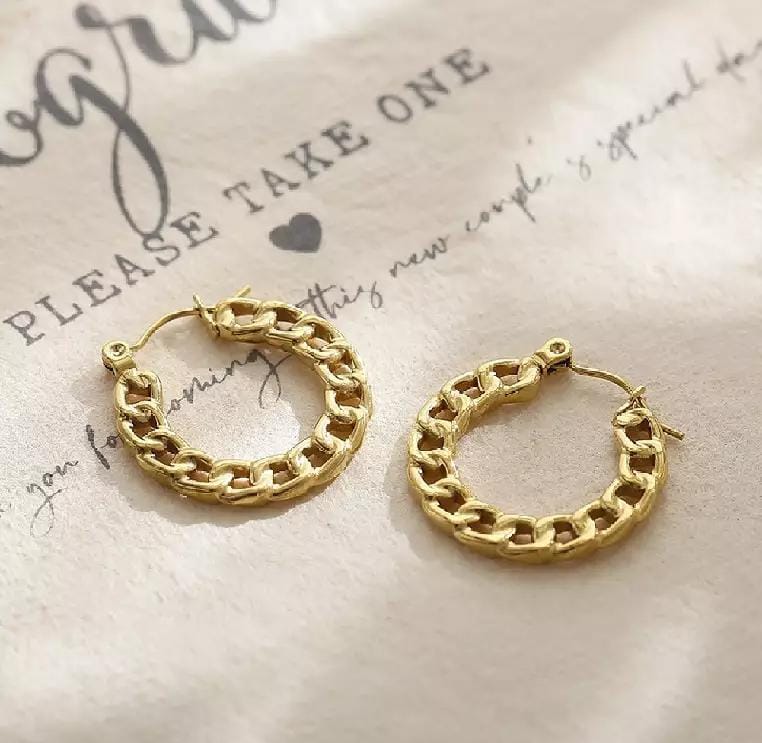 Chunky Cuban Link Hoops