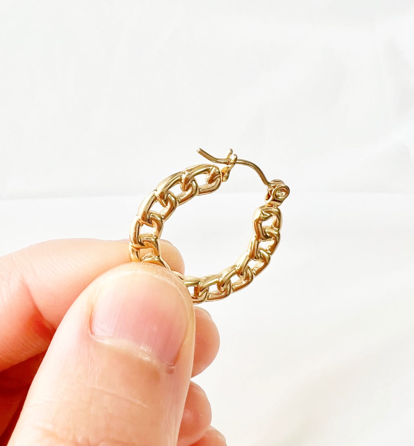 Chunky Cuban Link Hoops