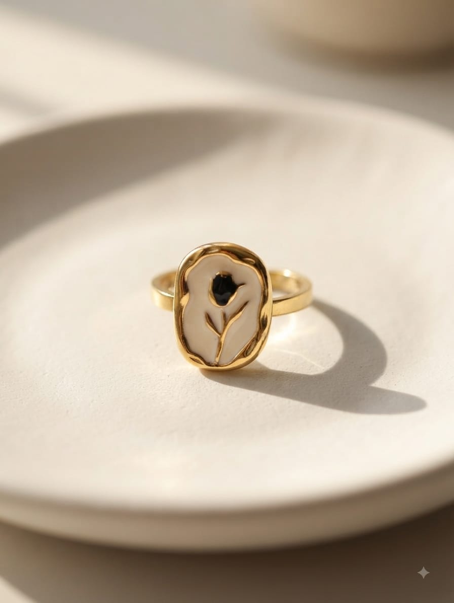 steel Tulip Ring