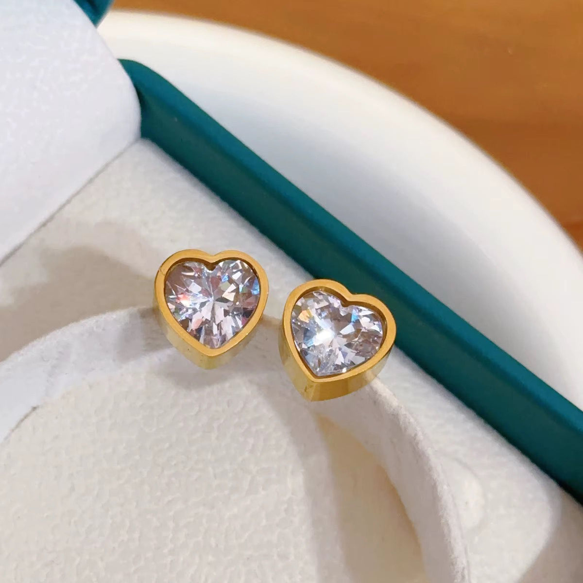 Heart Crystal Studs