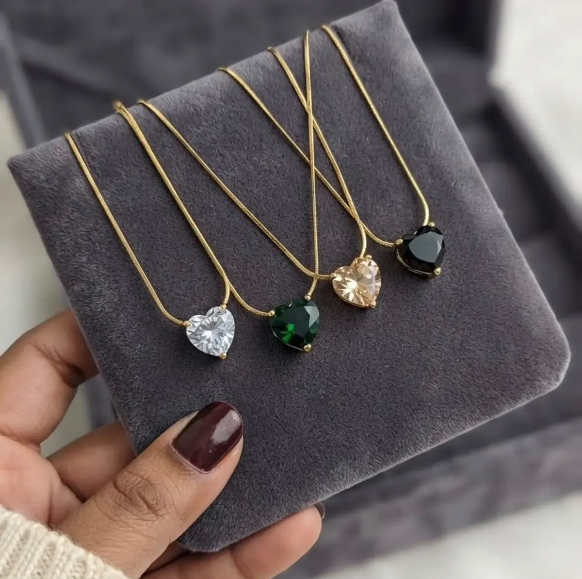 Heart Crystal Pendant Necklace