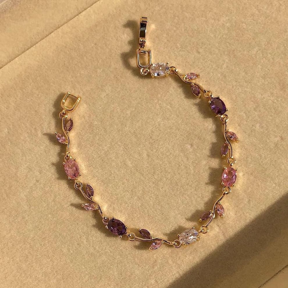 Crystal Vine Tulip Bracelet