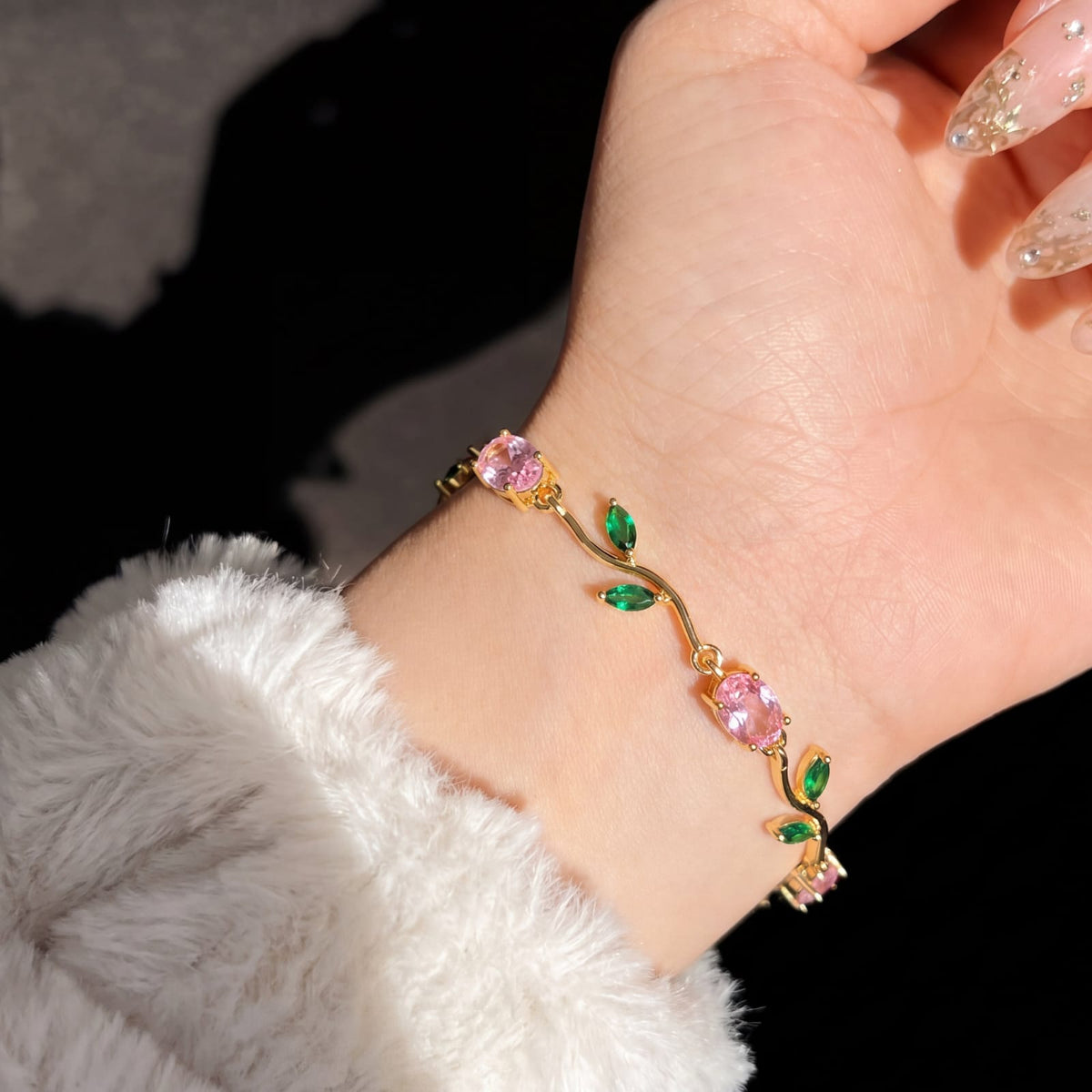 Crystal Vine Tulip Bracelet