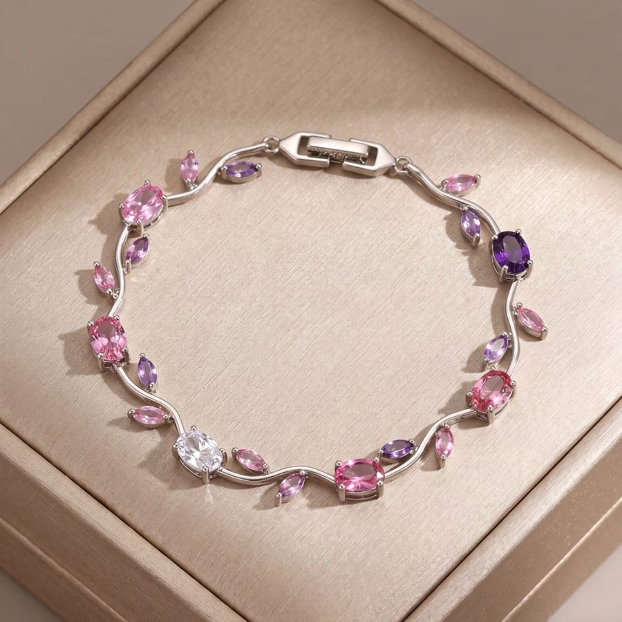 Crystal Vine Tulip Bracelet