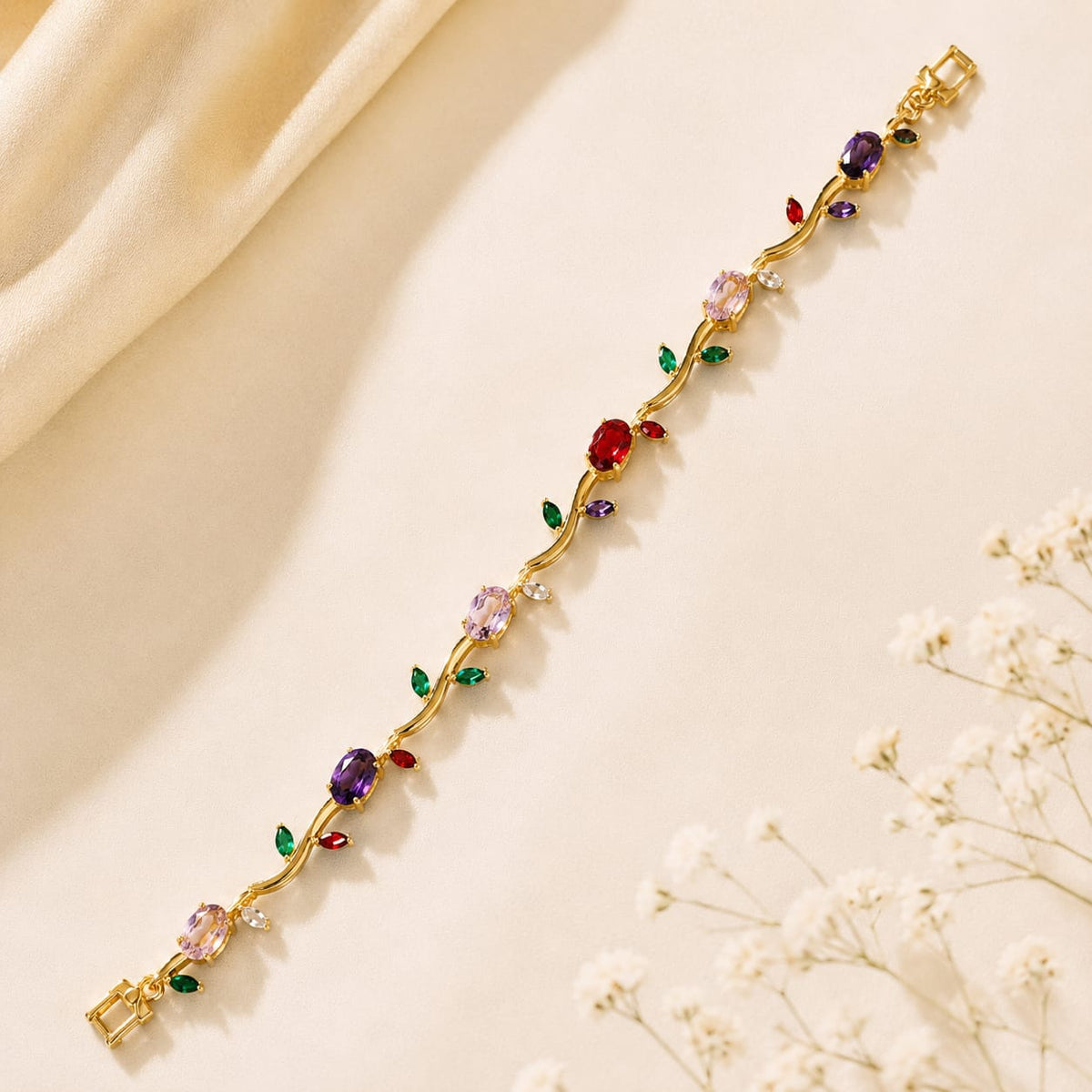 Crystal Vine Tulip Bracelet