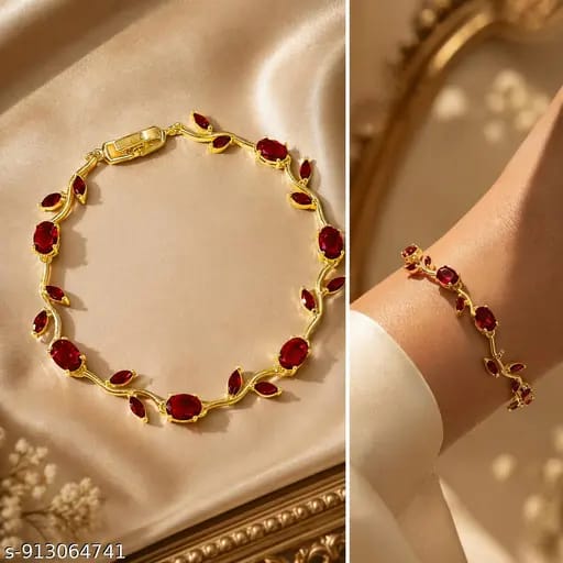 Crystal Vine Tulip Bracelet