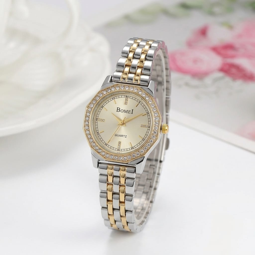 "Bomei Studded Classic Watches"