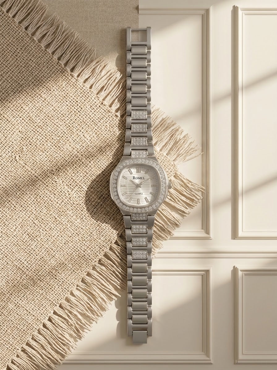 Luxury Crystal Studded Ladies Watch