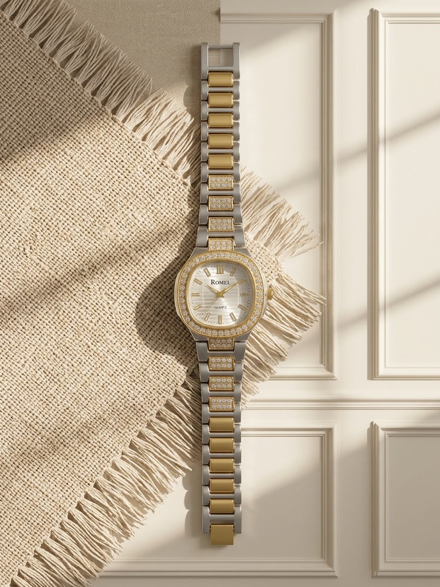 Luxury Crystal Studded Ladies Watch