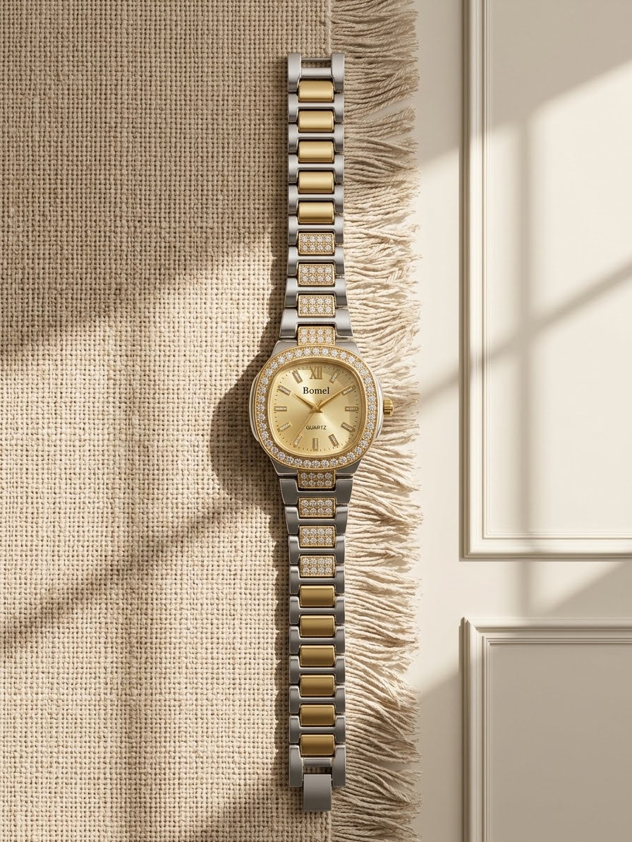 Luxury Crystal Studded Ladies Watch