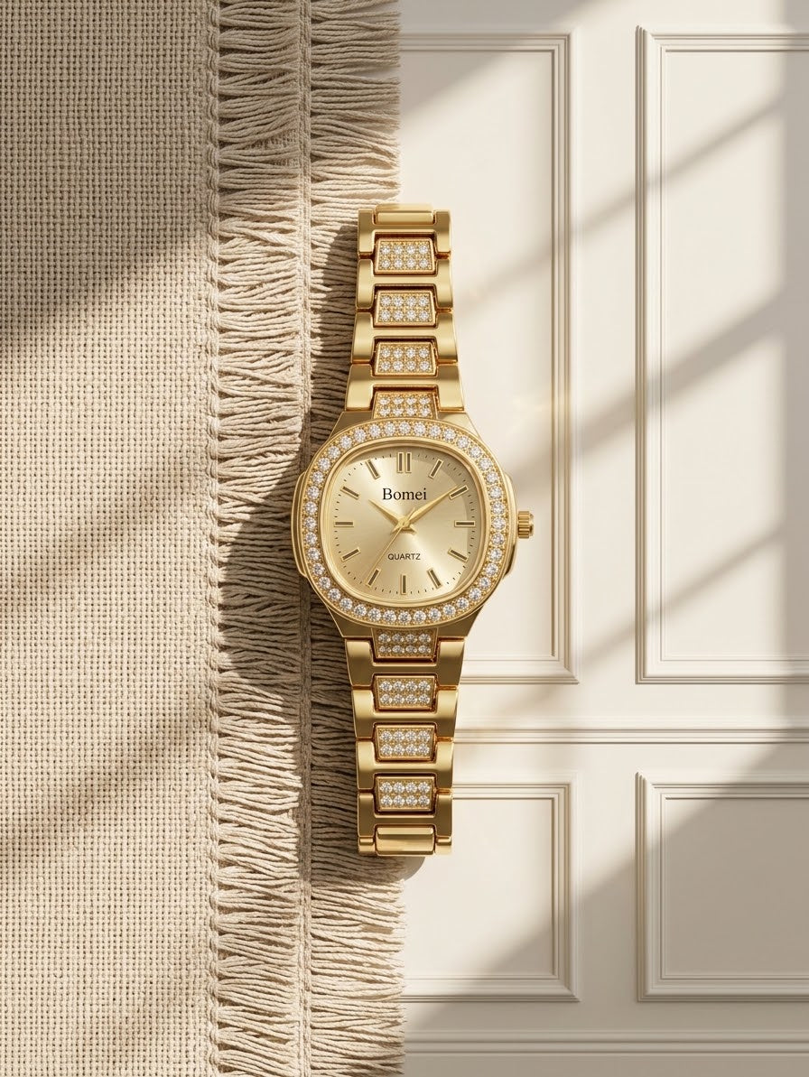 Luxury Crystal Studded Ladies Watch