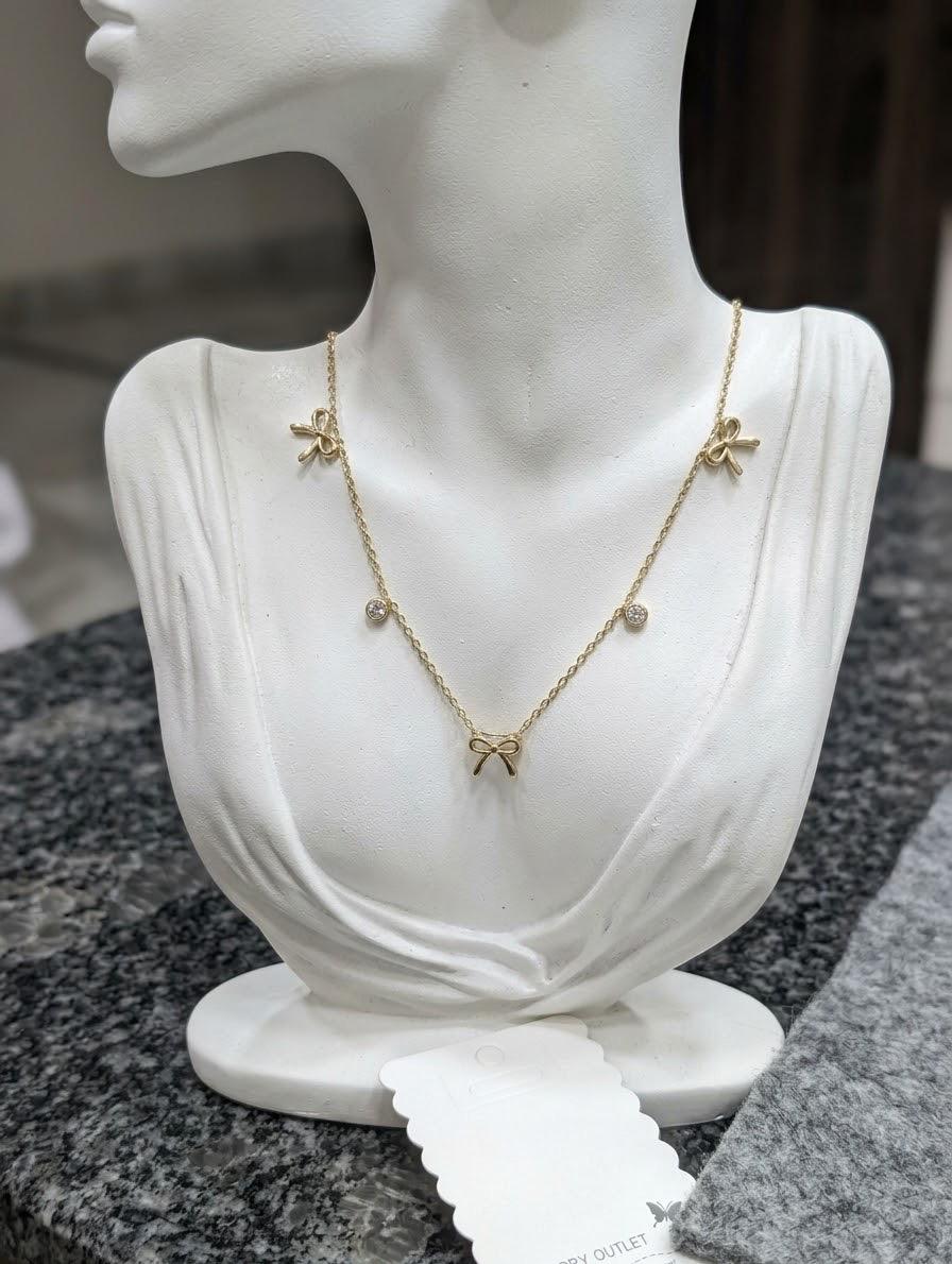 Elegant Gold Bow Charm Necklace for Women ✨