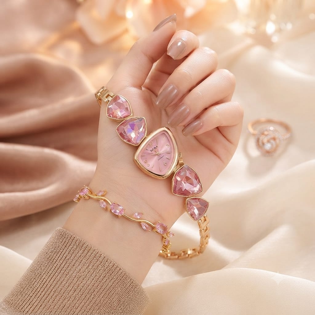 Stone Watch with Tulip Bracelet