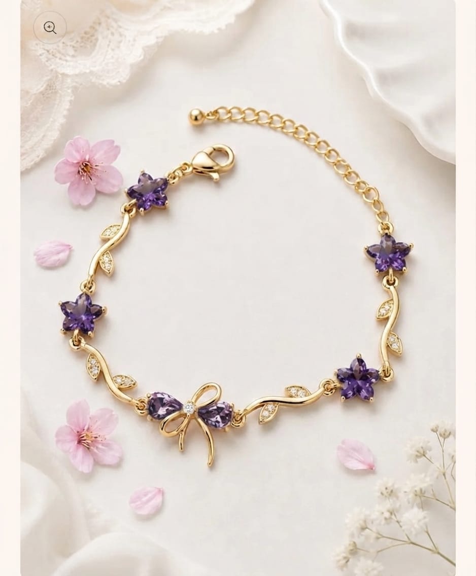 Cherry Blossom Vine Charm Bracelet