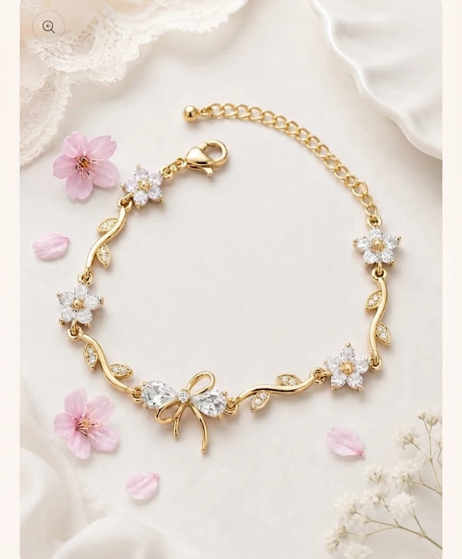 Cherry Blossom Vine Charm Bracelet