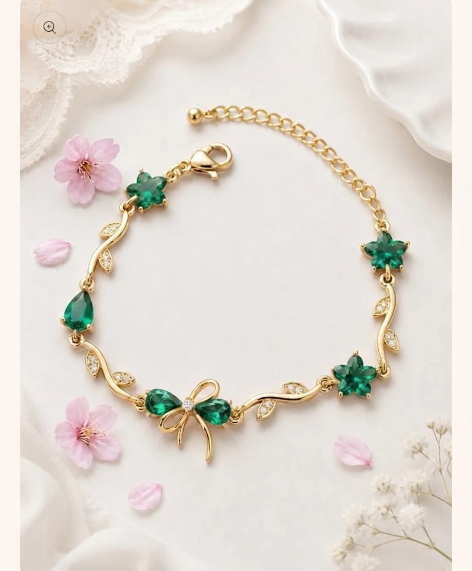 Cherry Blossom Vine Charm Bracelet