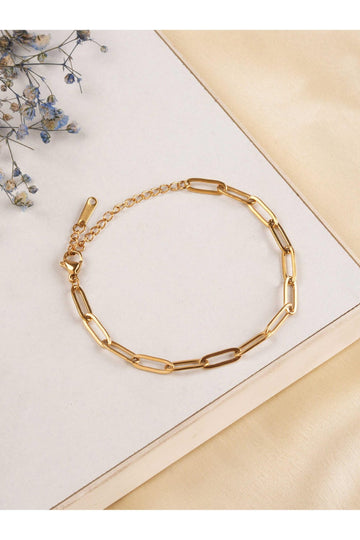 Gold Paperclip Chain Bracelet
