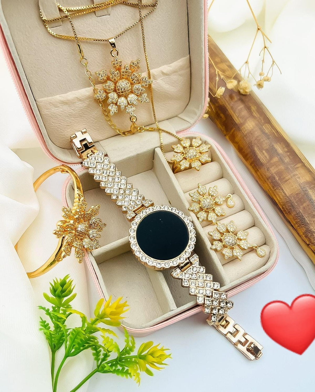 Sunflower Crystal Jewellery Set