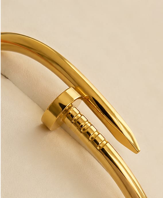 Golden Charm Bangle Stack Set - 4 Piece
