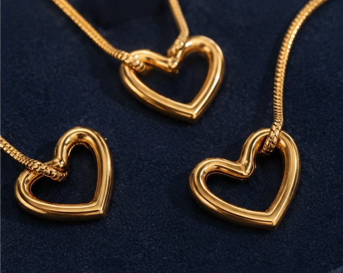 Two-Tone Heart Watch & Jewellery Gift Set